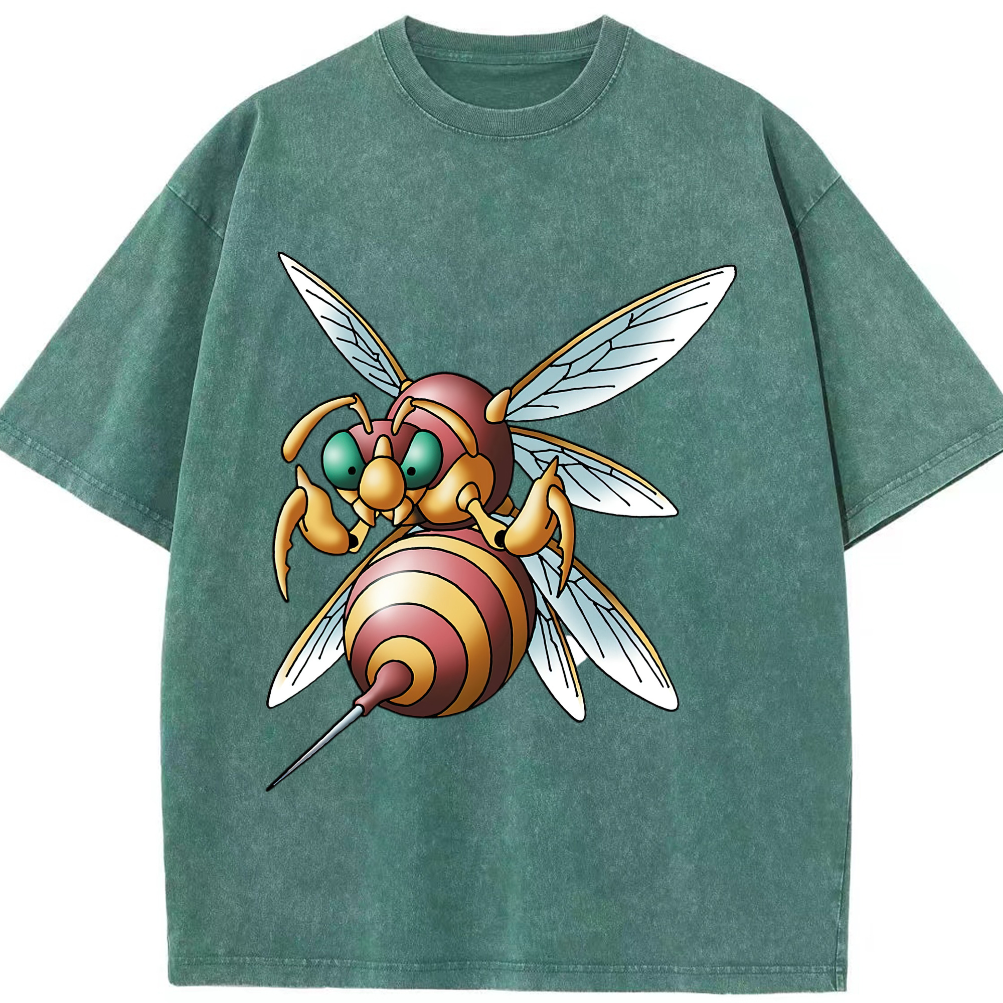 （画像用） ドラゴンクエスト Doragon Kuesuto Dragon Quest 綿100% ヴィンテージ風 半袖Tシャツ（フロントプリント）